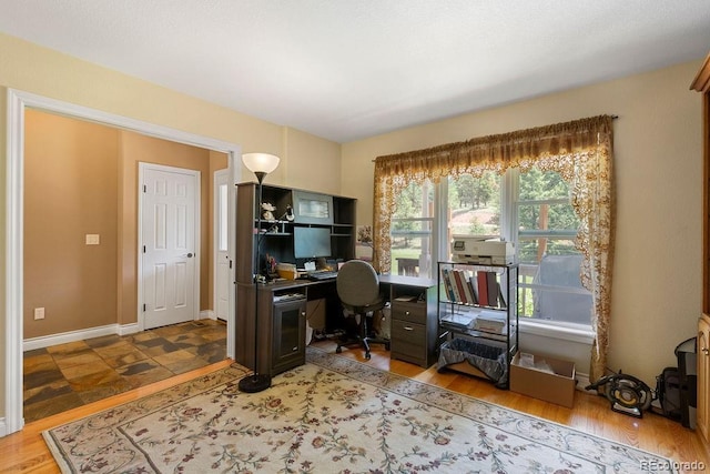 1563 Southpark Rd, Florissant, CO 80816 - office area featuring wood finished floors