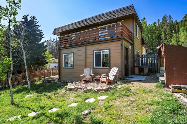 63 Sillasen Ln, Golden, CO 80403 - rear view of house featuring a balcony