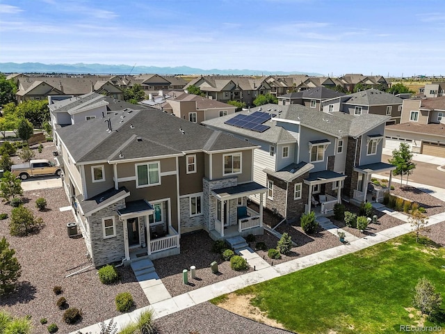 23534 E 5th Pl, Aurora, CO 80018 - aerial perspective of suburban area featuring mountains