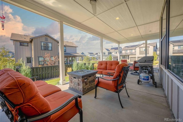 sunroom featuring plenty of natural light