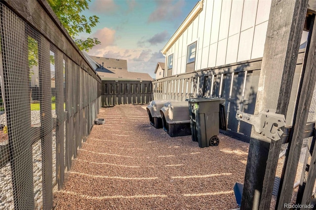 exterior space featuring fence