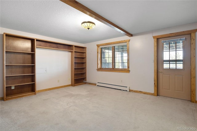 29095 Summit Ranch Dr, Golden, CO 80401 - foyer with a baseboard radiator, light colored carpet, and baseboards