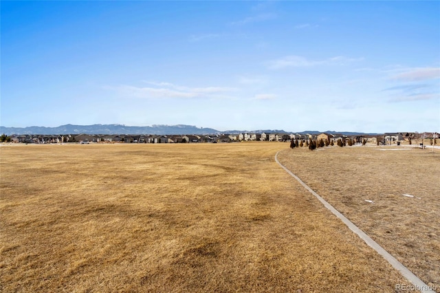 exterior space with a mountain view and a rural view