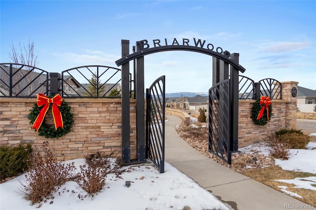 6484 Golden Briar Ln, Colorado Springs, CO 80927 - view of snow covered gate
