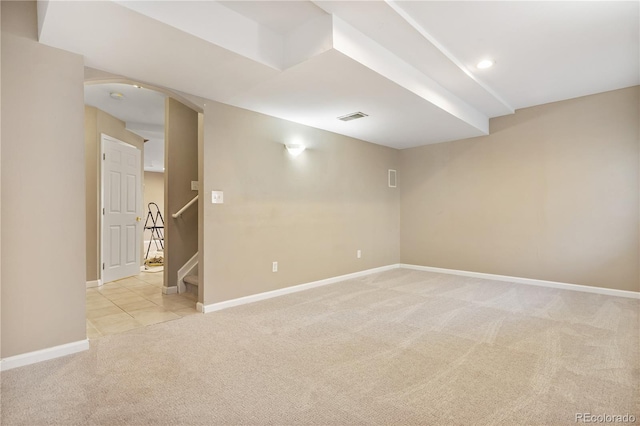 view of carpeted spare room