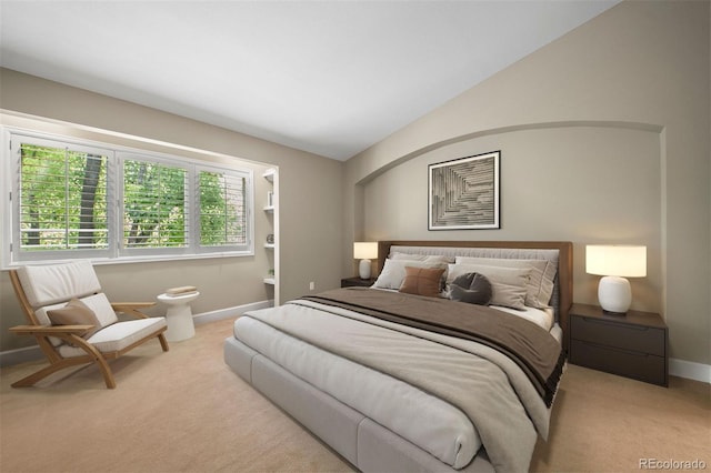 1635 N Franklin St, Denver, CO 80218 - bedroom featuring carpet, baseboards, and vaulted ceiling