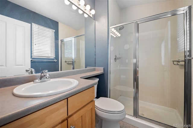1635 N Franklin St, Denver, CO 80218 - full bathroom featuring toilet, a shower stall, and vanity