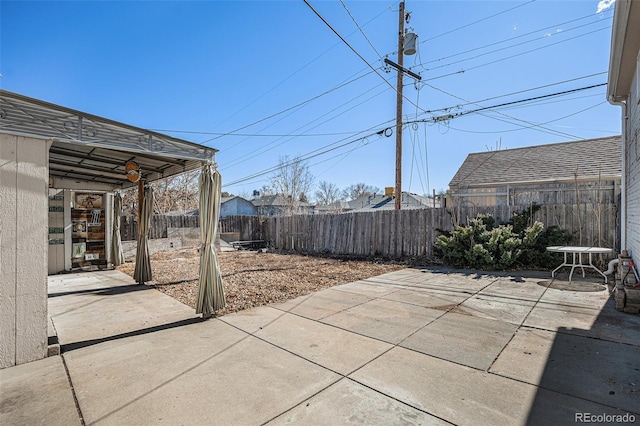 view of patio / terrace featuring a fenced backyard