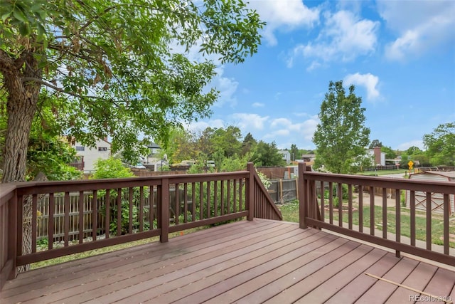 1005 S Lewiston Way, Aurora, CO 80017 - wooden terrace with a fenced backyard