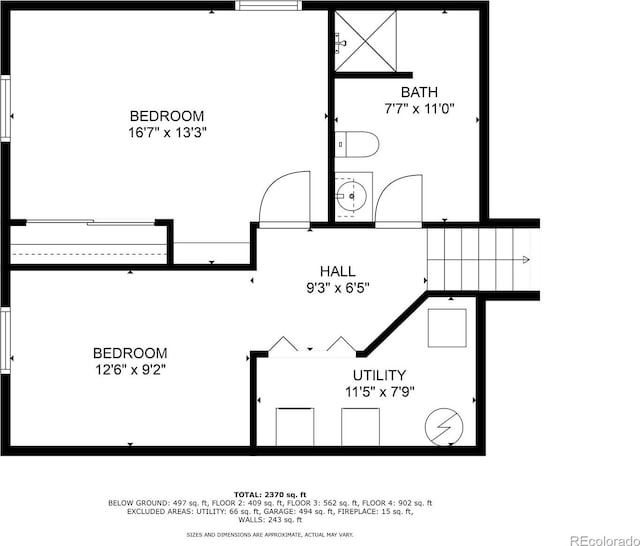 1005 S Lewiston Way, Aurora, CO 80017 - floor plan / room layout