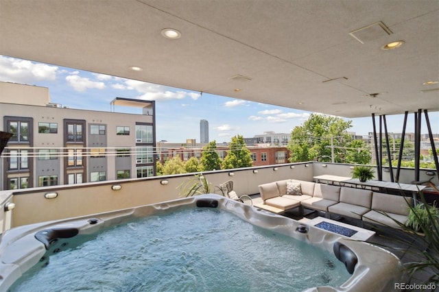1711 Boulder St, Denver, CO 80211 - view of pool with a hot tub and a view of city