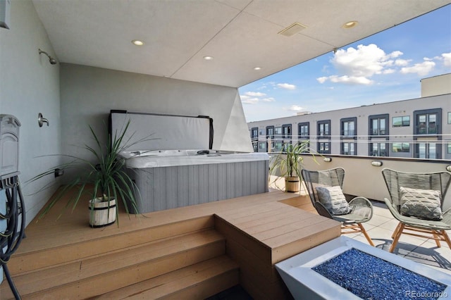 1711 Boulder St, Denver, CO 80211 - balcony with a fire pit and a hot tub
