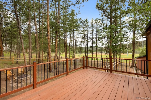 1343 Terri Ln, Woodland Park, CO 80863 - view of wooden terrace