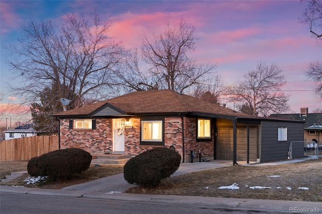 ranch-style house with a garage