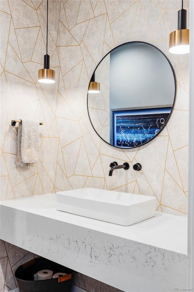 bathroom with vanity