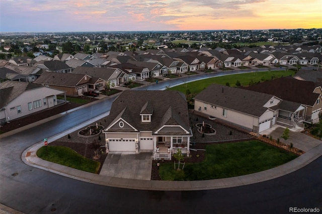 drone / aerial view featuring a residential view