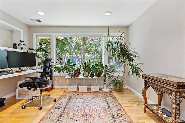 901 S Leyden St, Denver, CO 80224 - office area featuring recessed lighting and wood finished floors