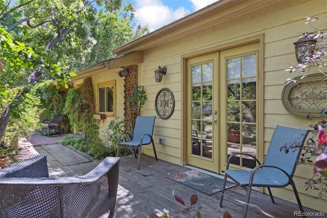 901 S Leyden St, Denver, CO 80224 - wooden deck featuring french doors