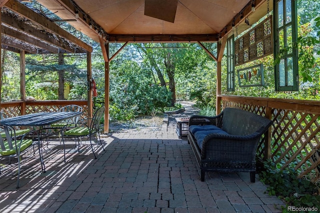 901 S Leyden St, Denver, CO 80224 - view of patio / terrace with a gazebo and outdoor dining area