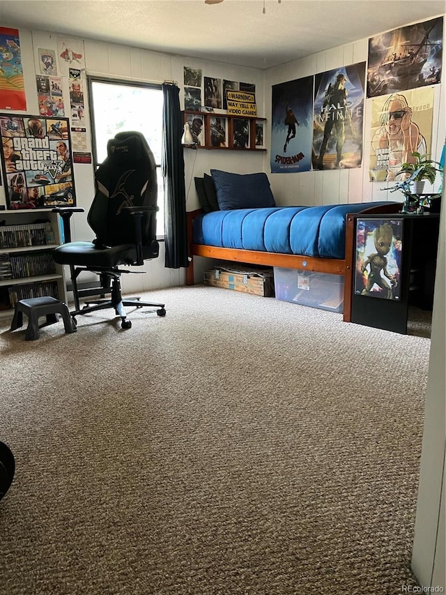 view of carpeted bedroom