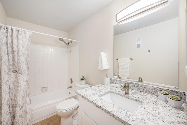 10251 W 44th Ave Unit 3-204, Wheat Ridge, CO 80033 - bathroom with vanity, shower / bath combo, toilet, and tile patterned floors