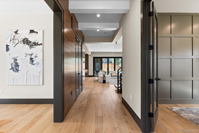 1100 S Elizabeth St, Denver, CO 80210 - corridor featuring baseboards and light wood-type flooring