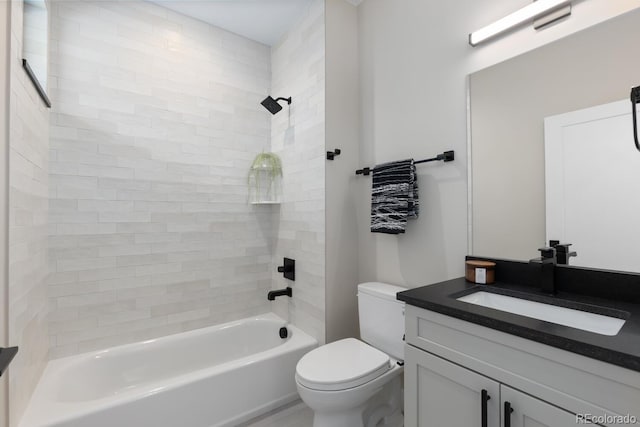 1100 S Elizabeth St, Denver, CO 80210 - full bathroom featuring vanity, toilet, and tub / shower combination