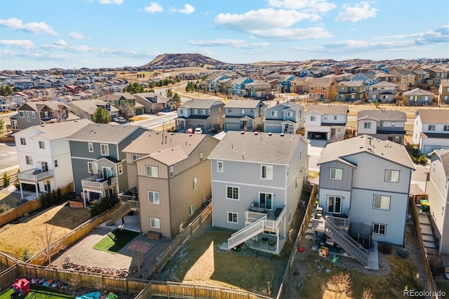 birds eye view of property featuring a residential view