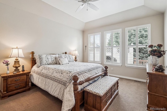1844 S Jay Way, Lakewood, CO 80232 - carpeted bedroom with ceiling fan, baseboards, and visible vents