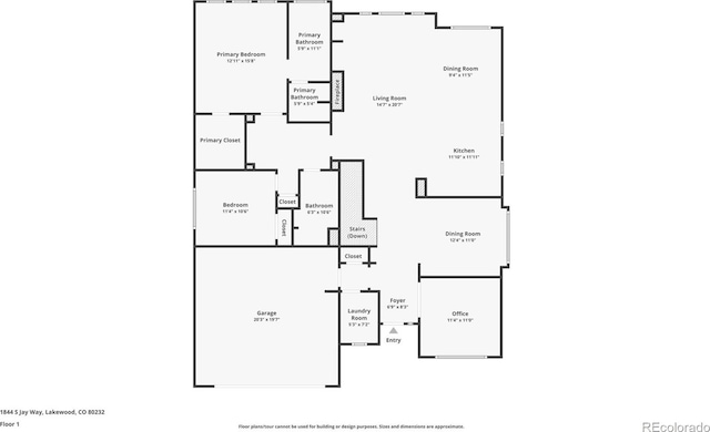 1844 S Jay Way, Lakewood, CO 80232 - view of layout