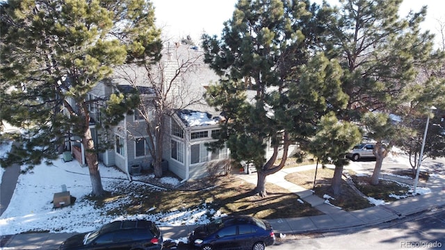 view of obstructed view of property