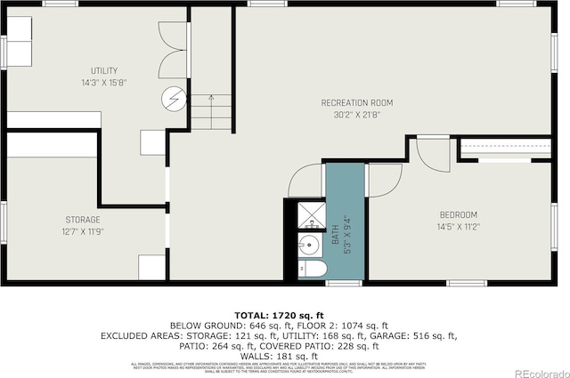 6868 S Birch Way, Centennial, CO 80122 - view of floor plan / room layout