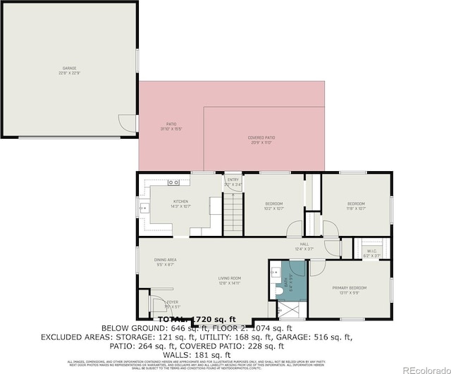 6868 S Birch Way, Centennial, CO 80122 - view of property floor plan