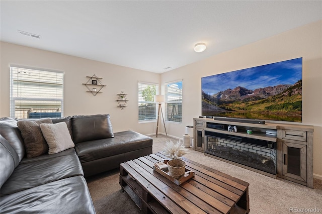 view of carpeted living room