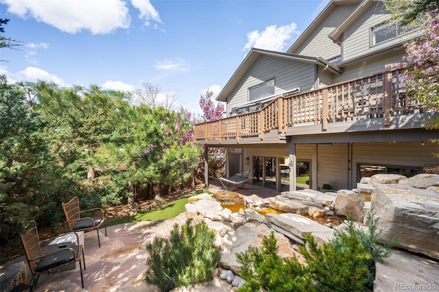 600 Cascade Dr, Golden, CO 80403 - rear view of house with a patio and a wooden deck