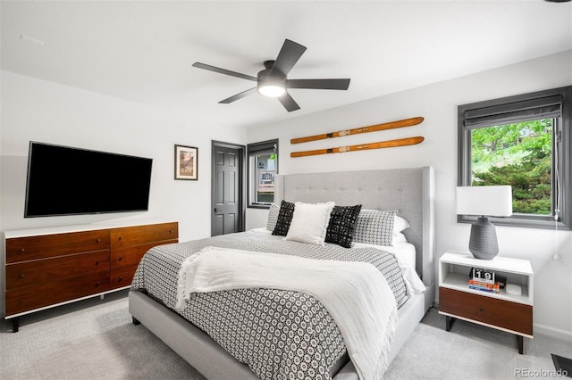 600 Cascade Dr, Golden, CO 80403 - bedroom featuring carpet and a ceiling fan