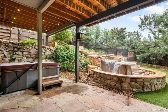 600 Cascade Dr, Golden, CO 80403 - view of patio featuring a hot tub