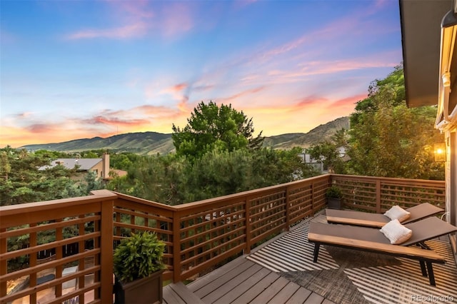 600 Cascade Dr, Golden, CO 80403 - deck featuring a mountain view