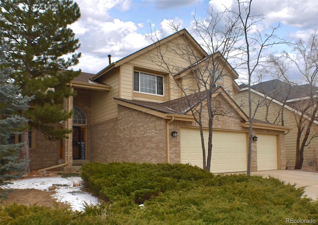 view of front of house featuring a garage