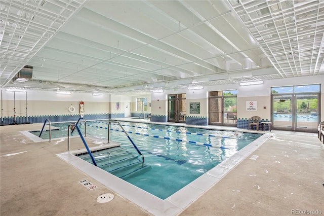 view of indoor community pool