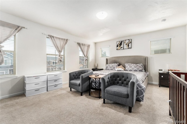 view of carpeted bedroom