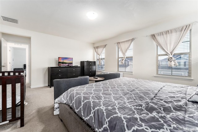 bedroom with carpet