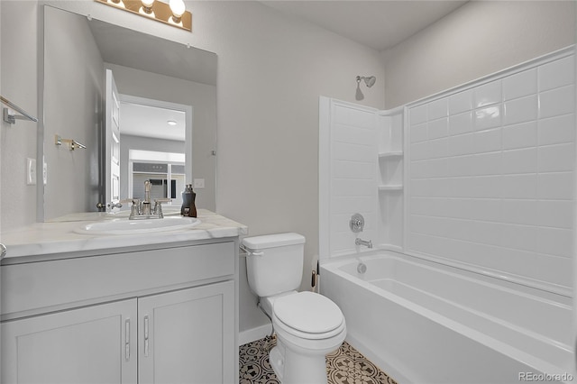 620 Apache Trl Unit A1, Ault, CO 80610 - bathroom featuring vanity, bathtub / shower combination, and tile patterned flooring