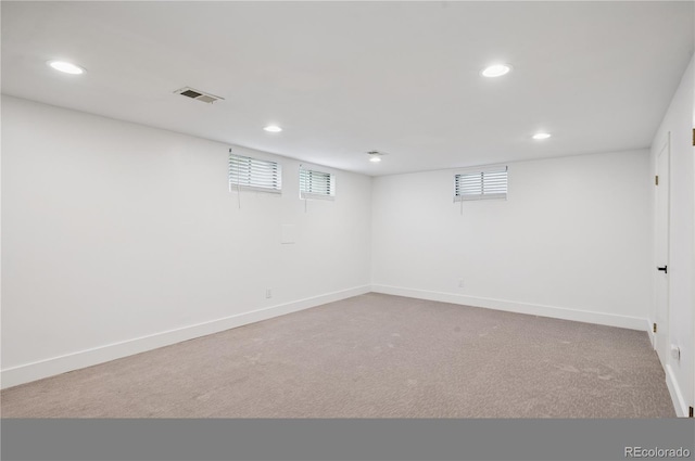 4634 W Tufts Cir, Denver, CO 80236 - below grade area with recessed lighting and carpet flooring