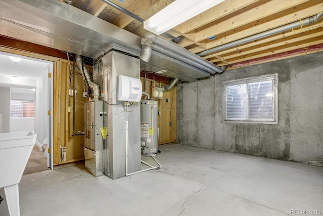 11585 Decatur St Unit B, Denver, CO 80234 - basement with gas water heater and heating unit