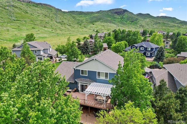 18967 W 54th Ln, Golden, CO 80403 - aerial view of residential area featuring a mountain backdrop