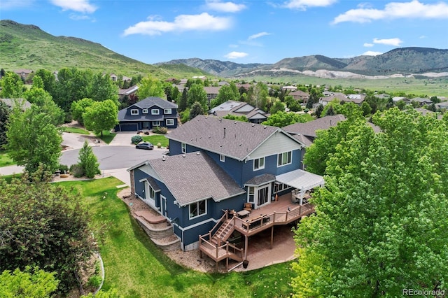 18967 W 54th Ln, Golden, CO 80403 - aerial perspective of suburban area featuring a mountainous background