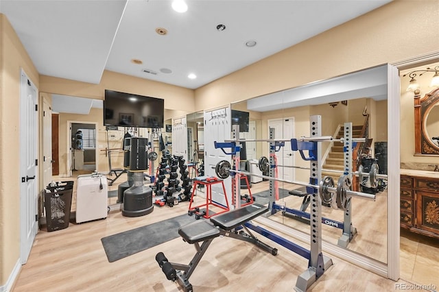 18967 W 54th Ln, Golden, CO 80403 - workout area featuring wood finished floors