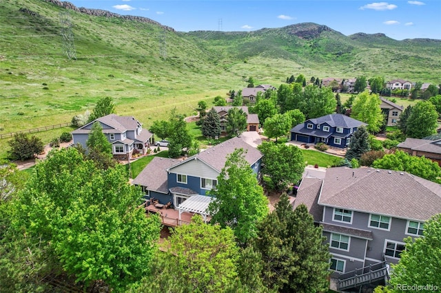 18967 W 54th Ln, Golden, CO 80403 - aerial view of residential area featuring a mountain backdrop