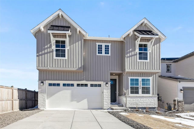 view of front of house featuring a garage